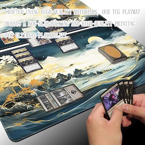 Miniatura 198 de MTG - Tapete de juego de 24 x 14 pulgadas, bolsas de almacenamiento con parte trasera antideslizante, ideal para entusiastas de los juegos de sin