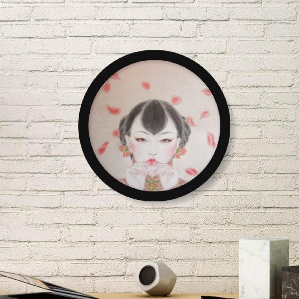Peinture ronde beauté chinoise rouge, le cadeau d'art mural idéal