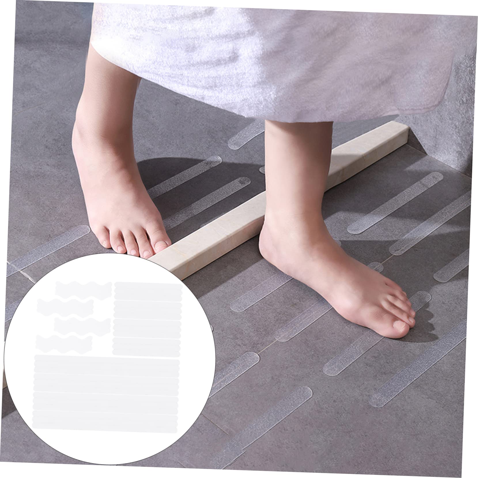 BESTonZON 144pezzi Adesivi Antiscivolo per e Scale Impermeabili per Facili Applicare e Resistenti Antiscivolo Colore Frosted