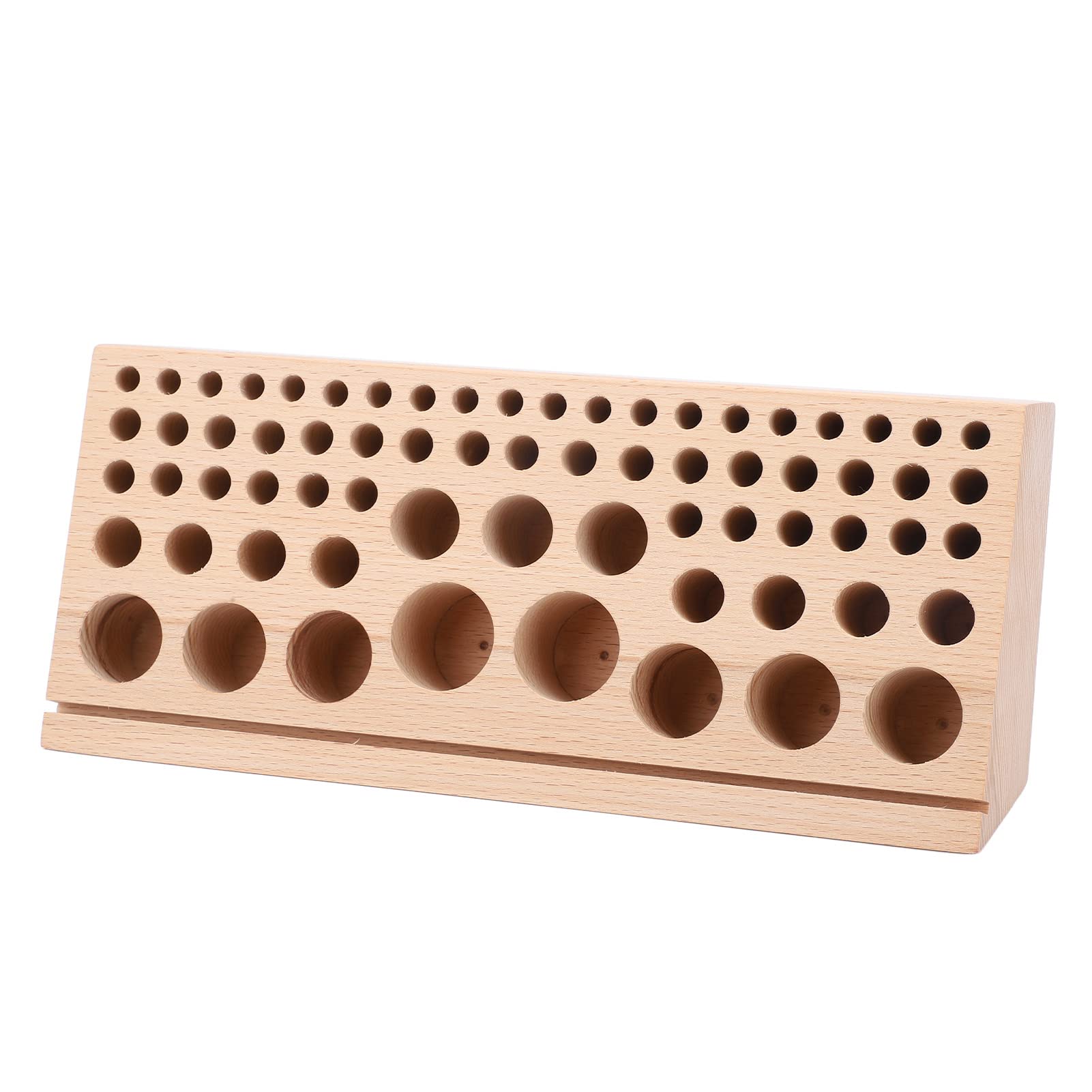 Portautensili per artigianato in pelle, 68 fori in legno di faggio Organizzatore professionale per stand in pelle, per la lavorazione della pelle Creazione di strumenti per la perforazione Conservazio