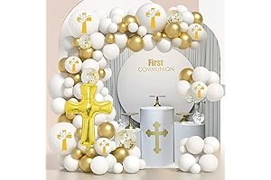 First Communion Decorations Balloons Kit - 118 Pieces Balloons Arch for First...