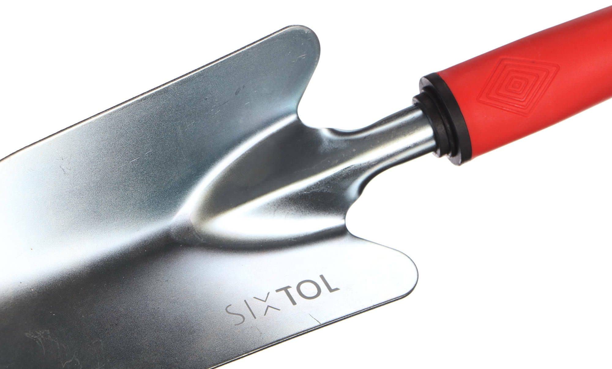 SIXTOL Garden trowel made of quality steel with ergonomic handle, red - Image 3