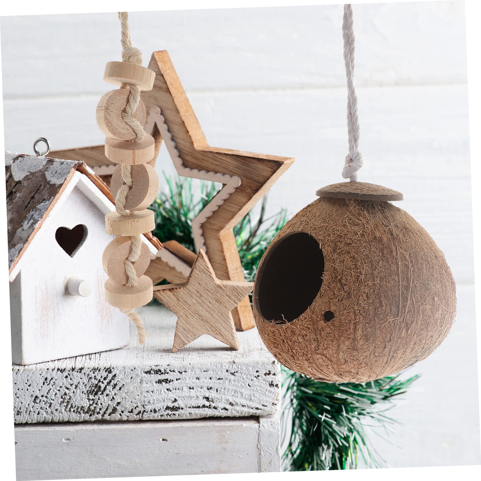 DOITOOL 9pièces Jouets à Mâcher pour Oiseaux De Jouets Naturel Et Corde pour Perroquets Accessoires De Jeu pour Cage à Oiseaux Stimule Instinct Naturel De Mâcher Grimper