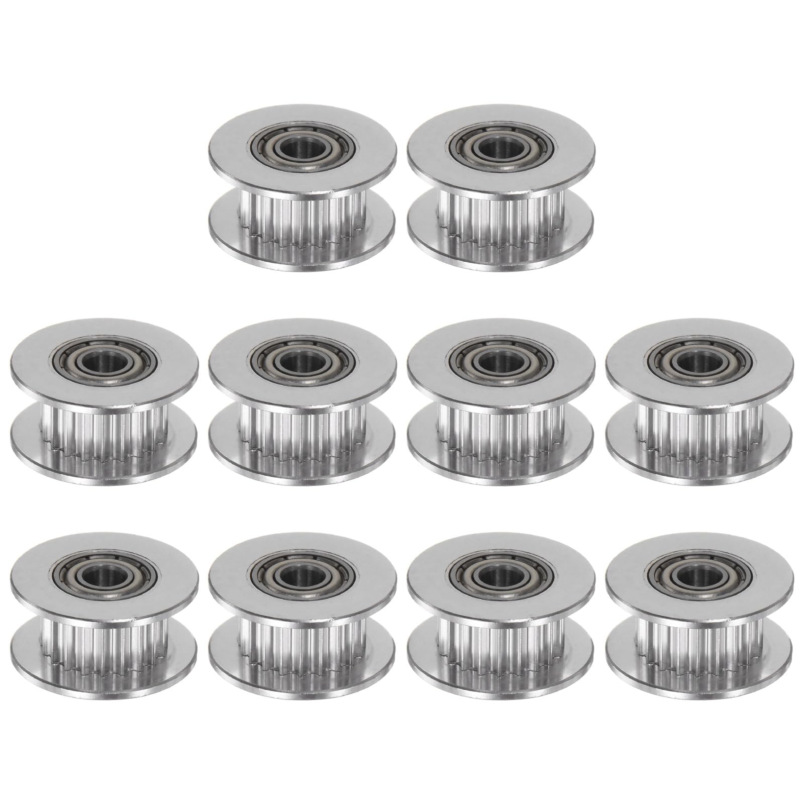 Polea tensora 2GT de 20 dientes aluminio para correas de 6mm en impresoras 3D y CNC