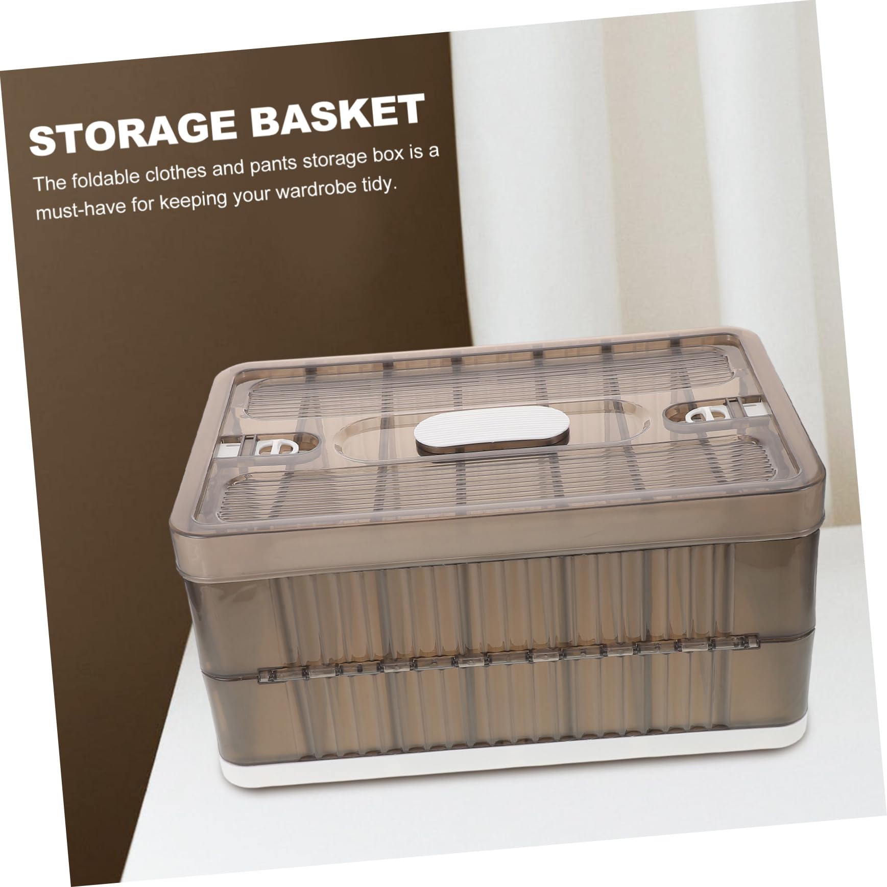 OUNONA Kleideraufbewahrungsbox Mit Fächern Faltbar Unterteilte Kleiderbox Aus Kunststoff Organizer Für Kleidung Hosen Und Socken