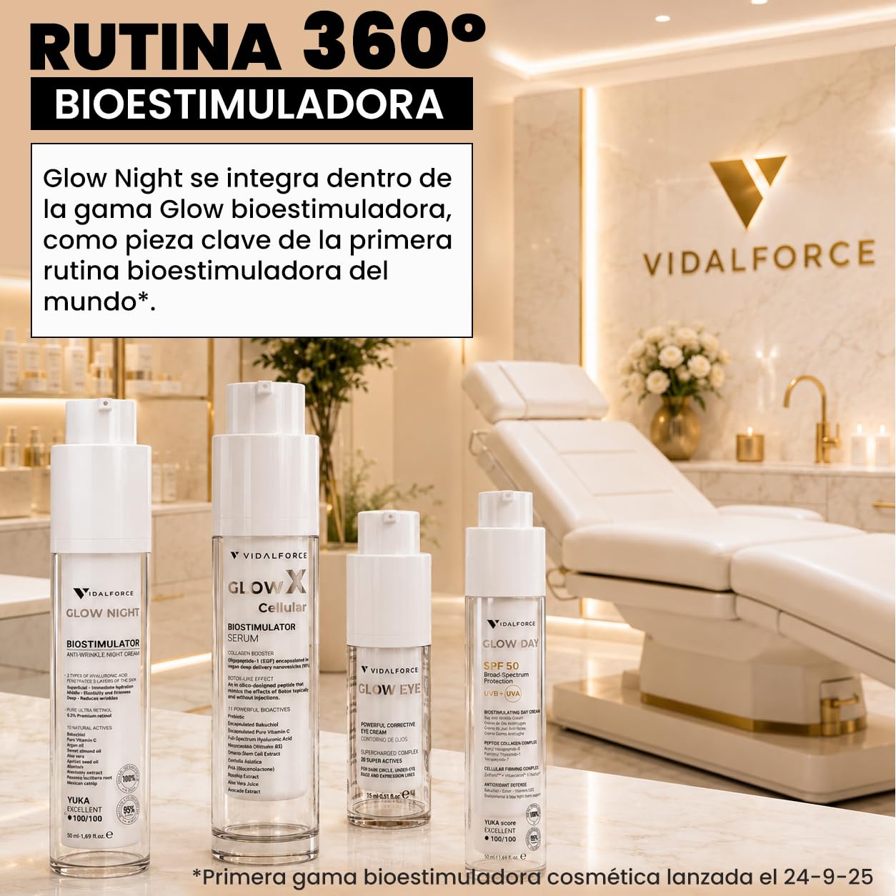 GLOW NIGHT Crema Antiarrugas - Rejuvenece 5 años - Crema Noche I 100/100 en Yuka I Retinol Encapsulado, Ácido Hialurónico Full-Spectrum y Bakuchiol 50ml