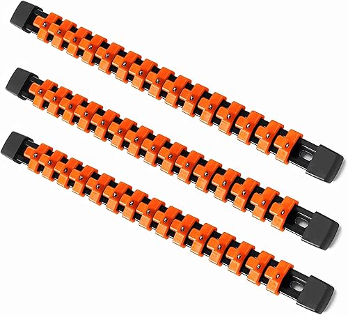 ALOANES Organizador de enchufes ABS de 3 piezas, 38 pulgadas, soportes de riel de enchufe de unidad, estantes de enchufe resistentes, rieles negros