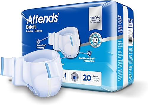 Vista 32 de Attends Confidence - Calzoncillos desechables SmartCool para adultos, regular, cintura de 44 a 56 pulgadas, cierre de pestaña SecureGrip, máxima