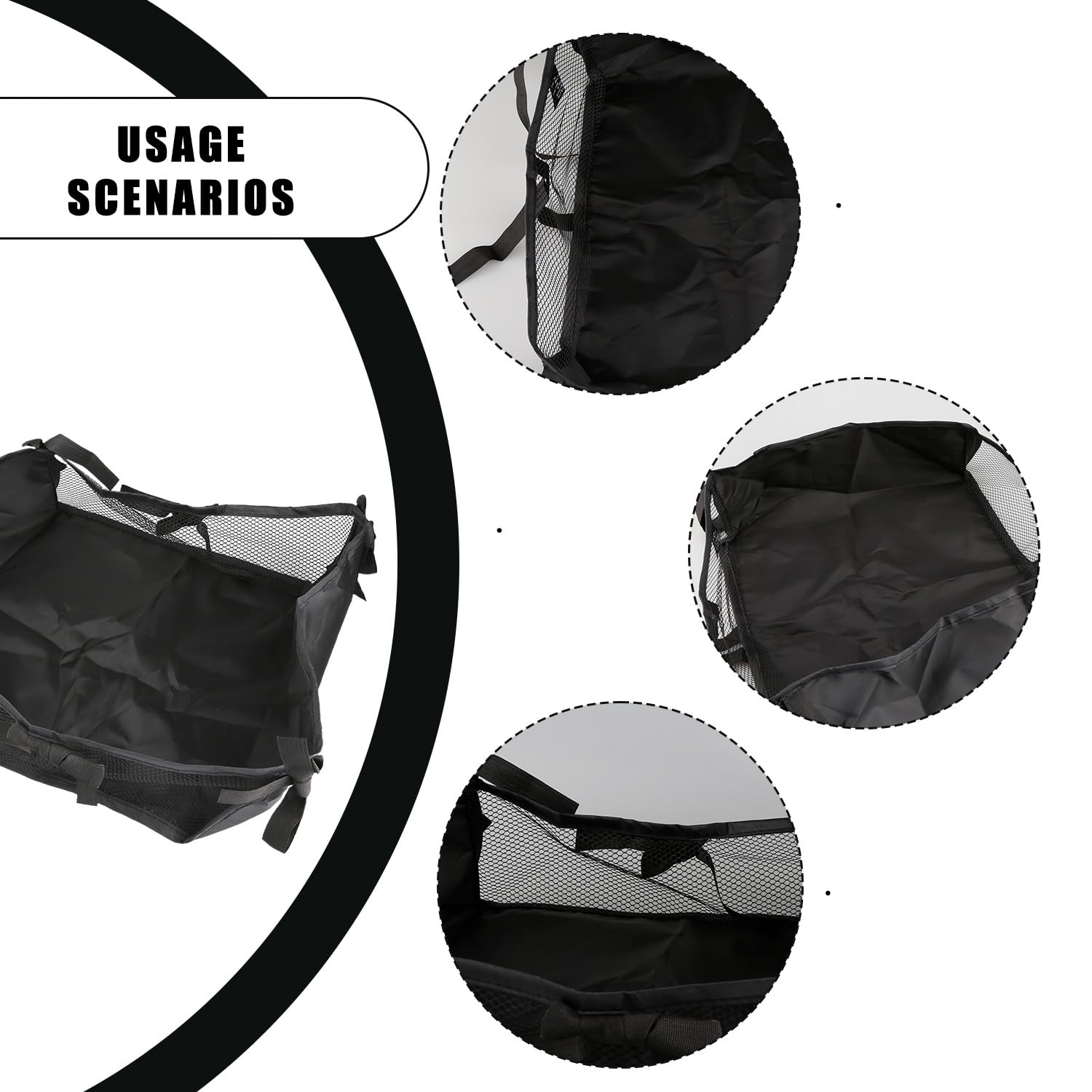 Hopzab Stroller Storage Bag, Universal Under Baby Stroller Organizer Basket for Pushchair Pram, and Buggy - Image 3