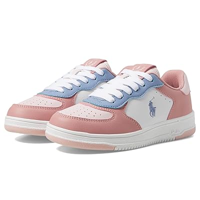 Polo Ralph Lauren Kids Masters Court (Little Kid) Kids Shoes Rose Tan/Light Blue/White/Multi