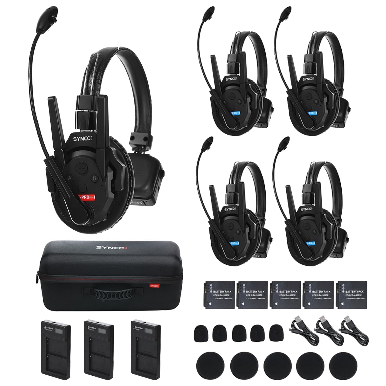 Amazon | SYNCO XTalk XPro5 XPro X5 2.4GHz ワイヤレスヘッドセット