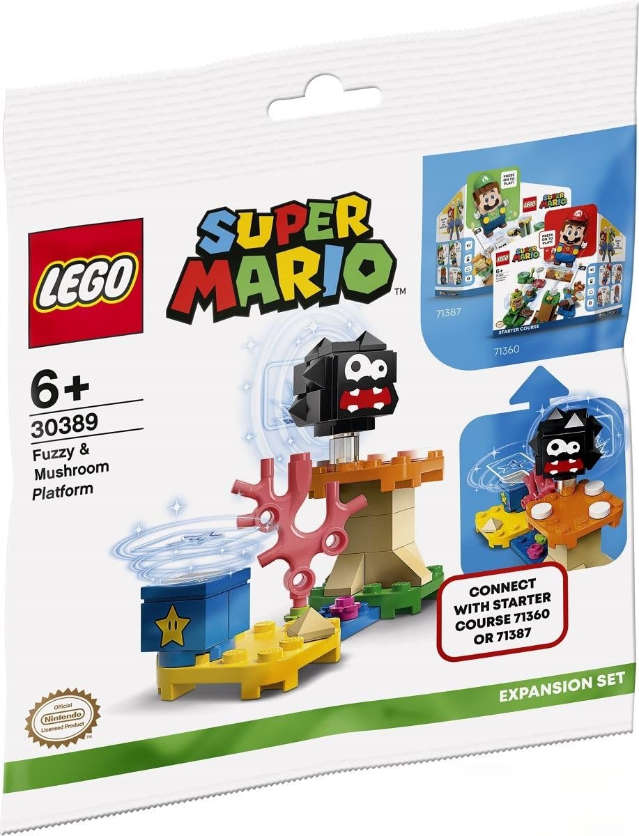 30389 Super Mario Polybeutel Set mit Plattform und Pilz