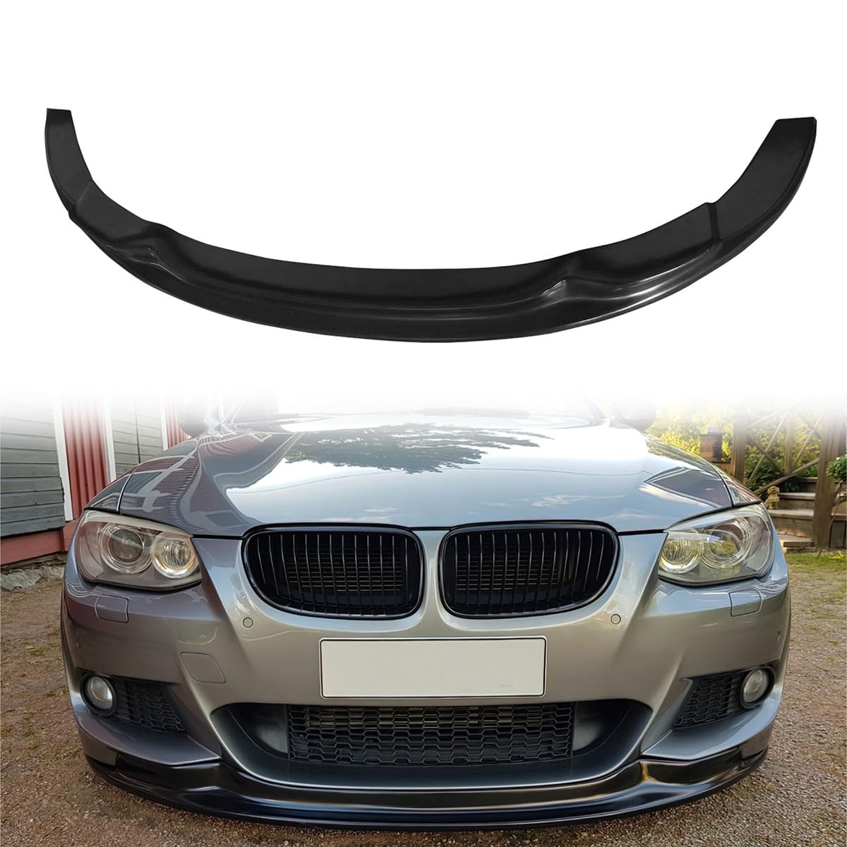 HYPER GLORY Front Bumper Lip Compatible with 2010-2013 BMW LCI Facelifted E92 E93 3 Series 2-Door Coupe/Convertible with M Sport Bumper, Unpainted