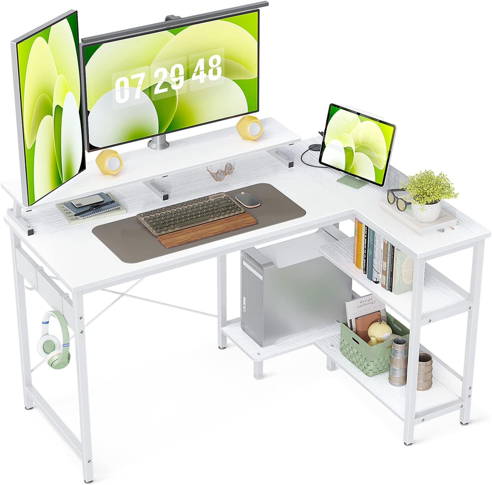 Bray Corner Home Office Desk Color White Finish Amazon.co.uk Home