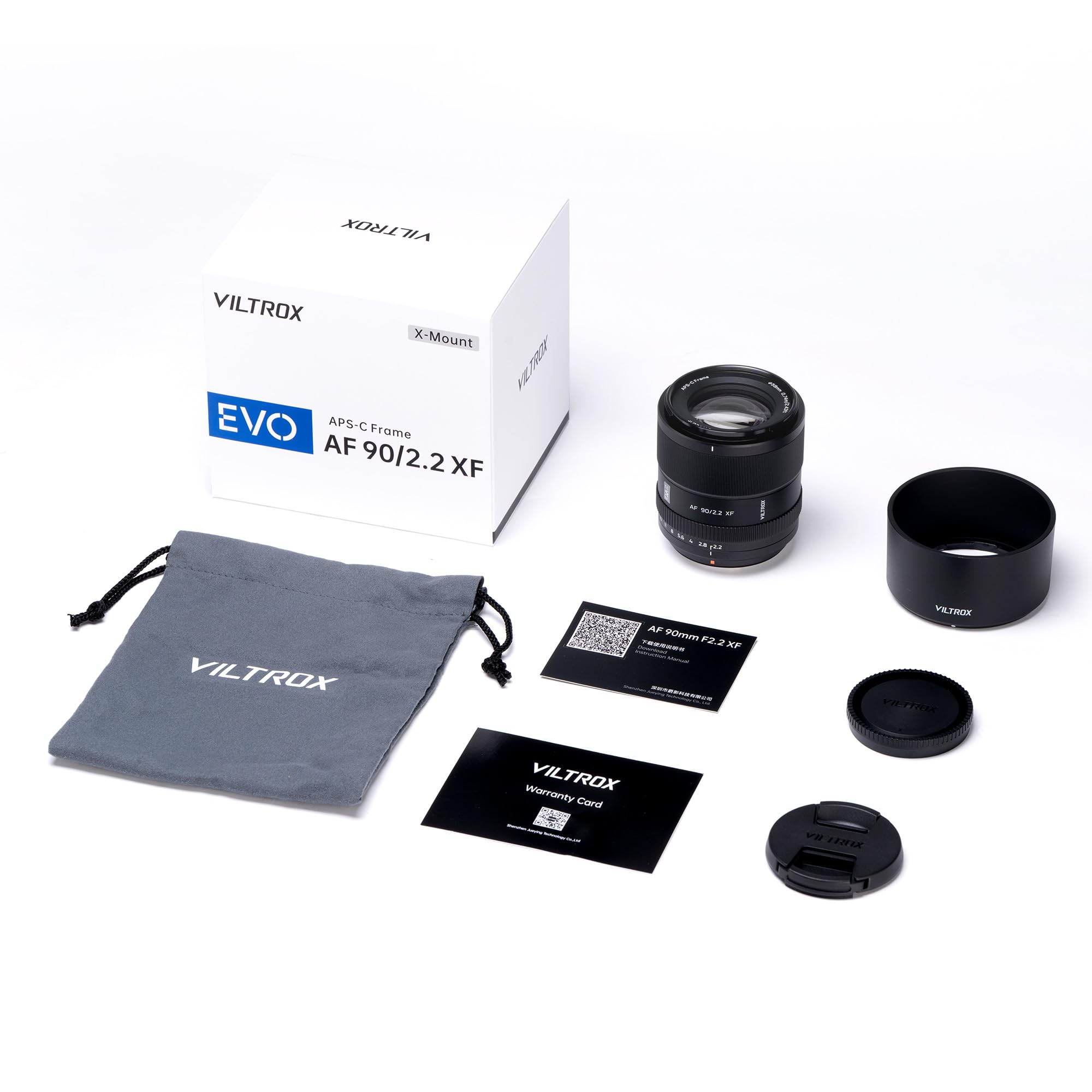 VILTROX 90mm F2.2 XF EVO Objektiv, AF 90mm f2.2 für Fuji X Mount, Autofokus APS-C Objektiv für Fujifilm X-M5 X-E5 X-S20 X-T5 X-T30 II X-T50 X-H2 S X-T4