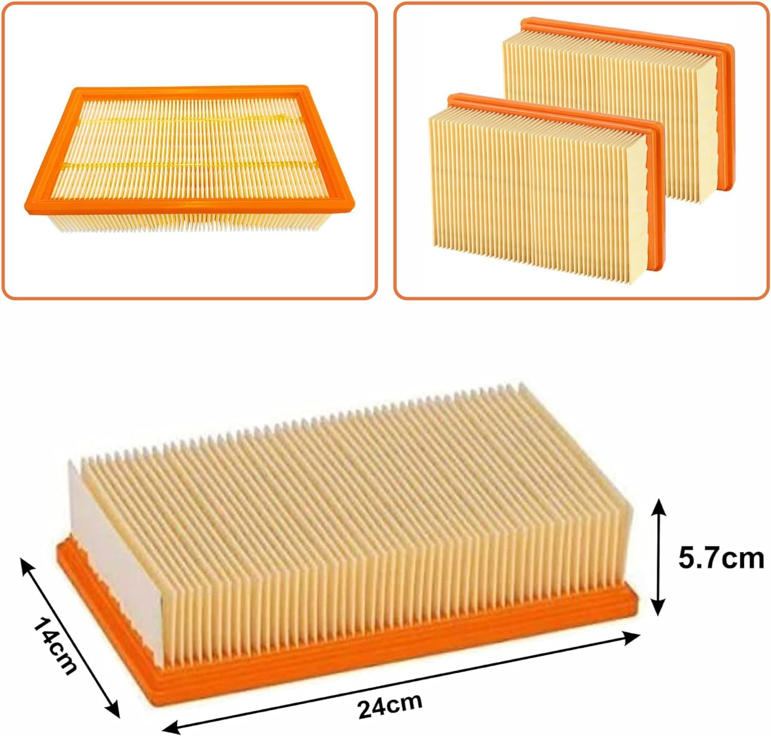 M&M Smartek 5x filtry płaskie do Kärcher NT25/1-NT55/1, ref. 6.904-367.0 | Filtr zamienny pomaga utrzymać wydajność urządzenia; przed zakupem sprawdź model, numer referencyjny, wymiary i montaż.