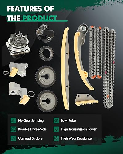 Miniatura 5 de SCITOO Kit de cadena de distribución Bomba de agua TK3042, AW9426 para Nissan FrontierNV1500  NV2500 12, para Nissan NV3500 12, para Nissan