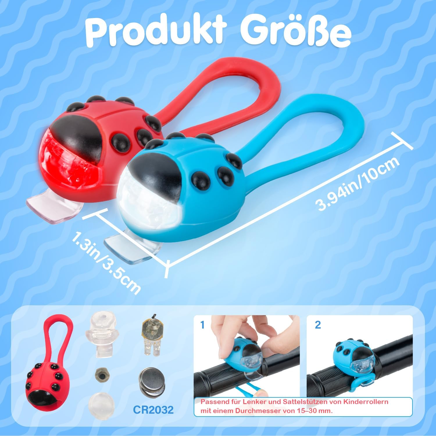Kid Bike Lights - 2 Pack for Safety -4 Kid Bike Lights - 2 Pack for Safety -4