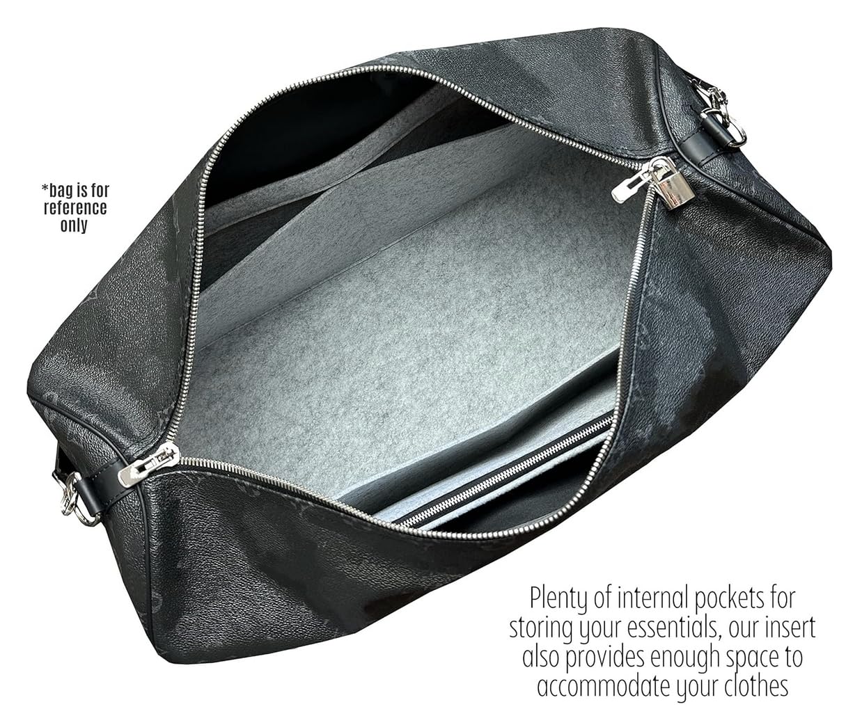 Divitize Premium Organisateur de Sac compatible avec Keepall 25/35/45/50/55/60/City — Feutre Doux, Fond Renforcé, Couverture Totale, +24 Couleurs (Sienna, for Keepall 60)