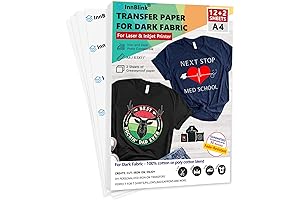 Iron-On Heat Transfer Paper: Unparalleled Printing for Dark Fabrics