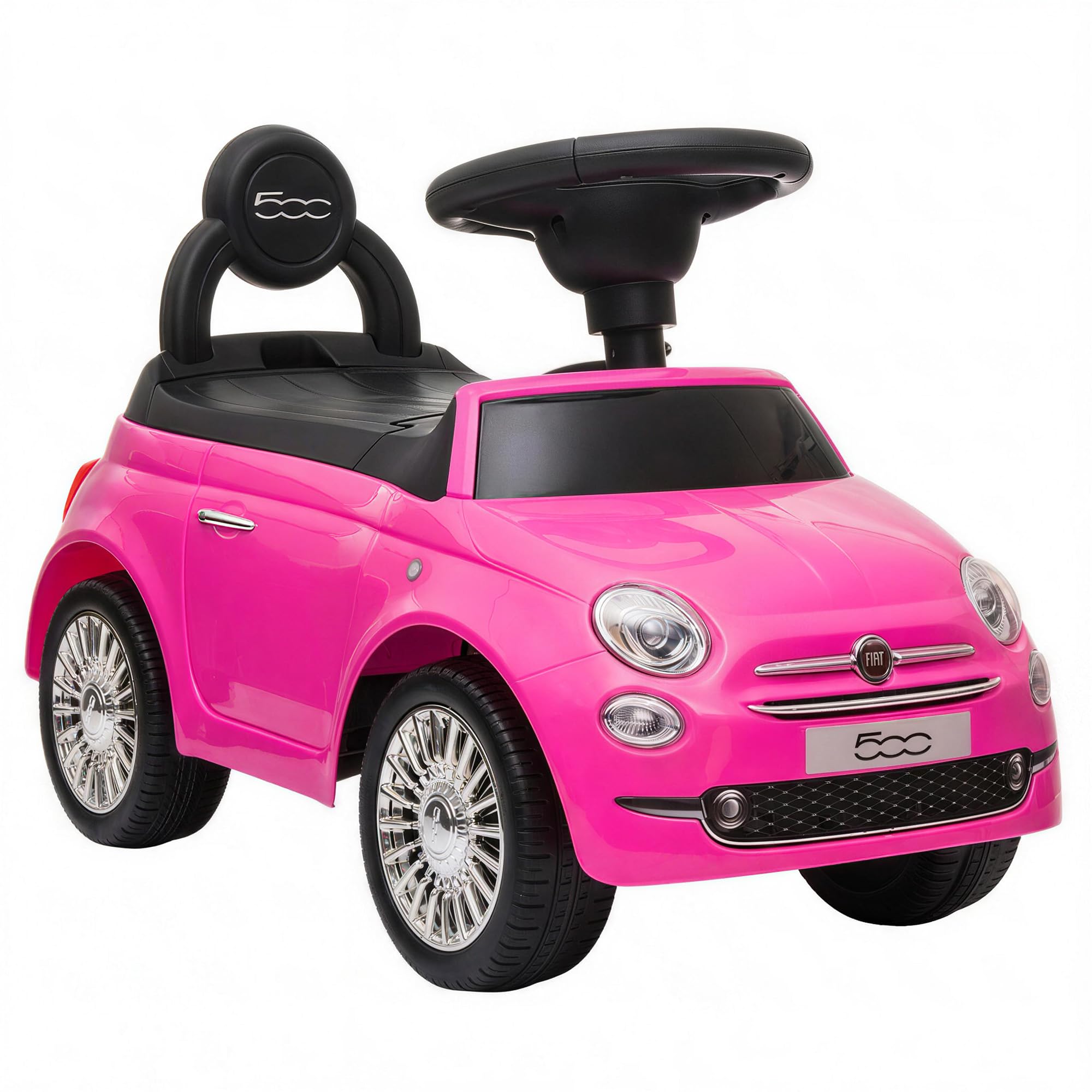 AIYAPLAY Macchina Cavalcabile per Bambini 12-36 Mesi, Licenza Fiat, Rosa