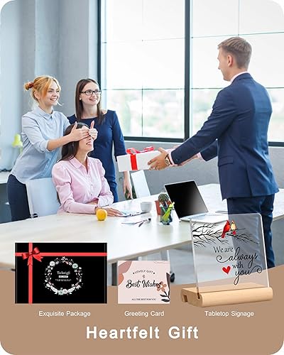 Miniatura 5 de Letrero acrílico con texto en inglés We are Always with You, regalos de cardenal rojo, decoración de fúnebre, regalos conmemorativos para pérdida de