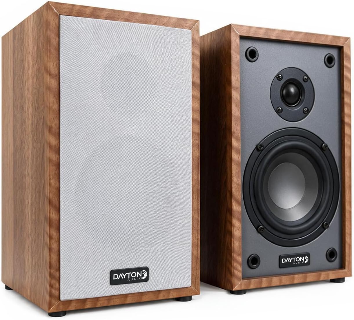 Dayton Audio Classic B40 Bookshelf Speaker Pair 60W Max 6 Ohm 4 Inch Woofer 1 Inch Silk Dome Tweeter Passive 2-Way Hi-Fi Speakers for Music TV PC and Home Theater Wood