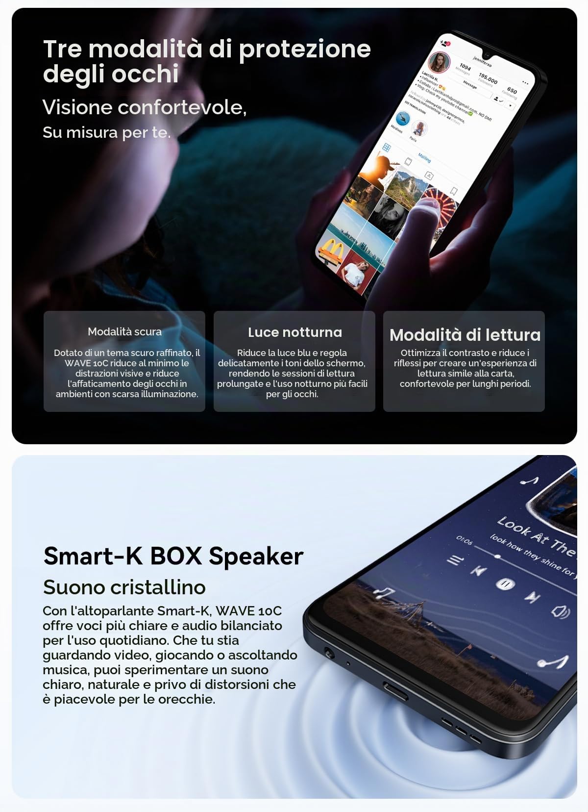 Blackview Wave 10C Smartphone 4G AI Offerte, 6,88" HD+, 16GB+128GB (2TB Esterna), 3 Assistenti Intelligenti AI, Fotocamera 32MP+13MP, Slot per 3 Schede, Android 16 Dual SIM Cellulare GPS, Blu