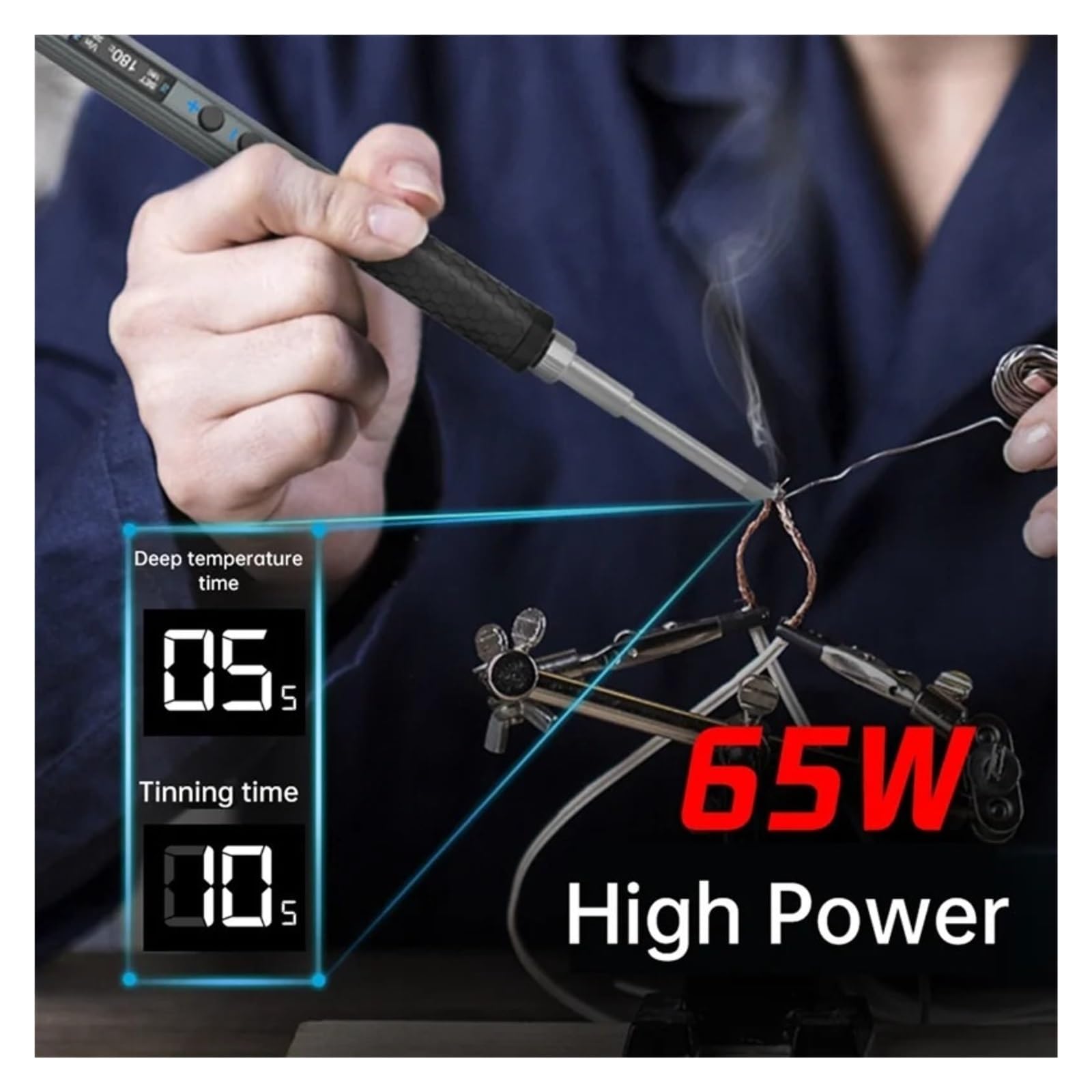 Stacja lutownicza, Przenośna lutownica elektryczna A02F, pióro spawalnicze Tech z regulacją napięcia do elektroniki