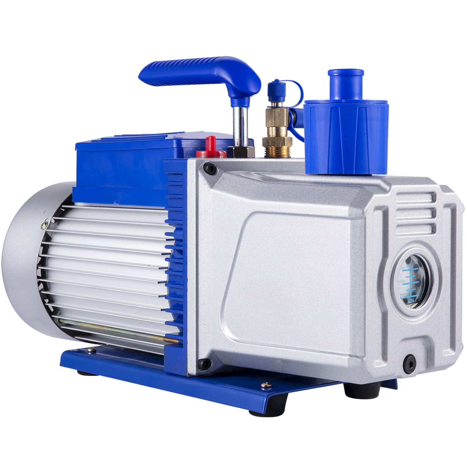 VEVOR Refrigerante Bomba de Vacío 10 CFM 2 Etapas 1HP Herramientas de Refrigeración Aire Acondicionado Velocidad 2000 r/min Capacidad de 600ml Bomba de Vacío de Refrigeración para Envasado al Vacío