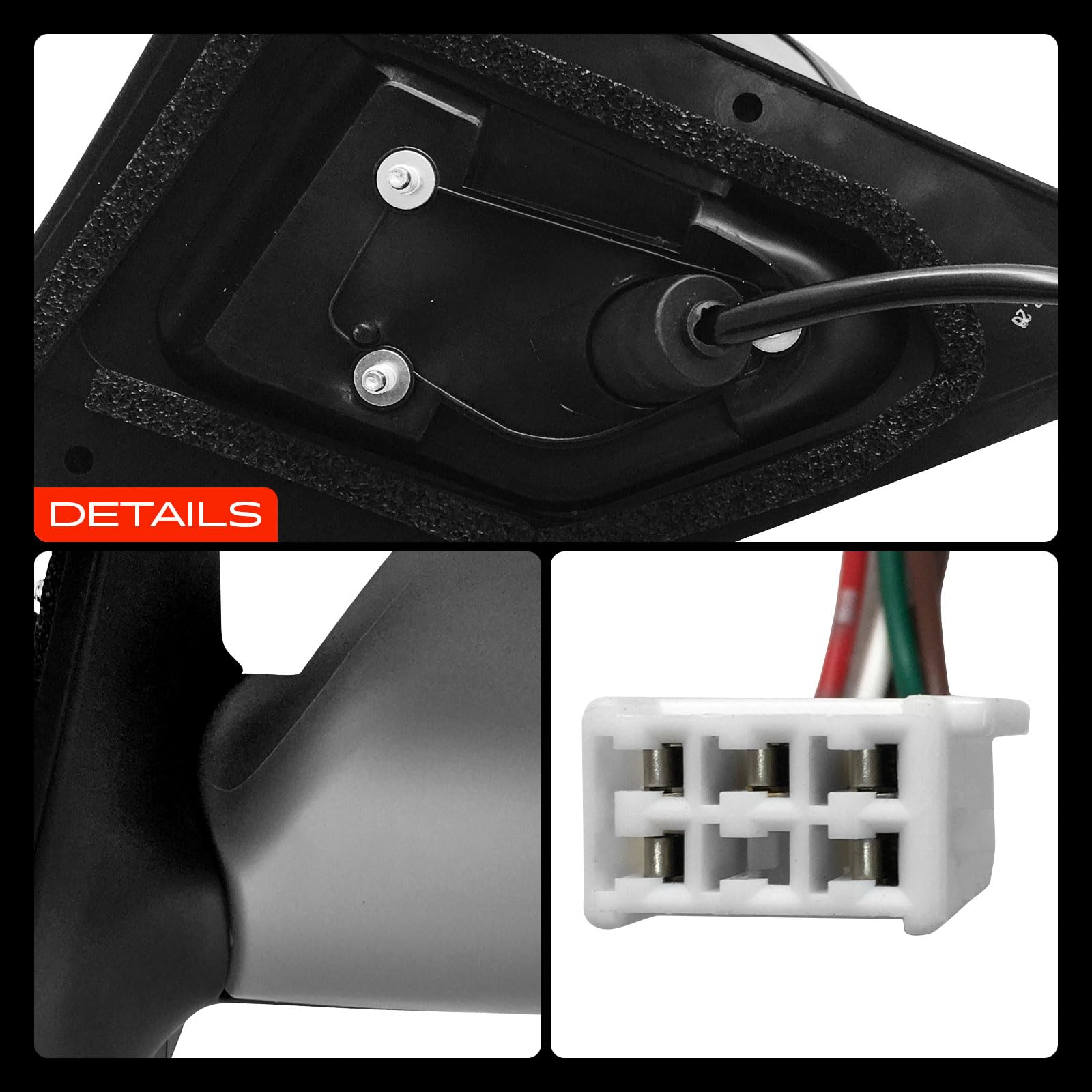 Frankberg Specchietto retrovisore esterno elettrico sinistro a 5 Poli | Compatibile con: Yaris P1