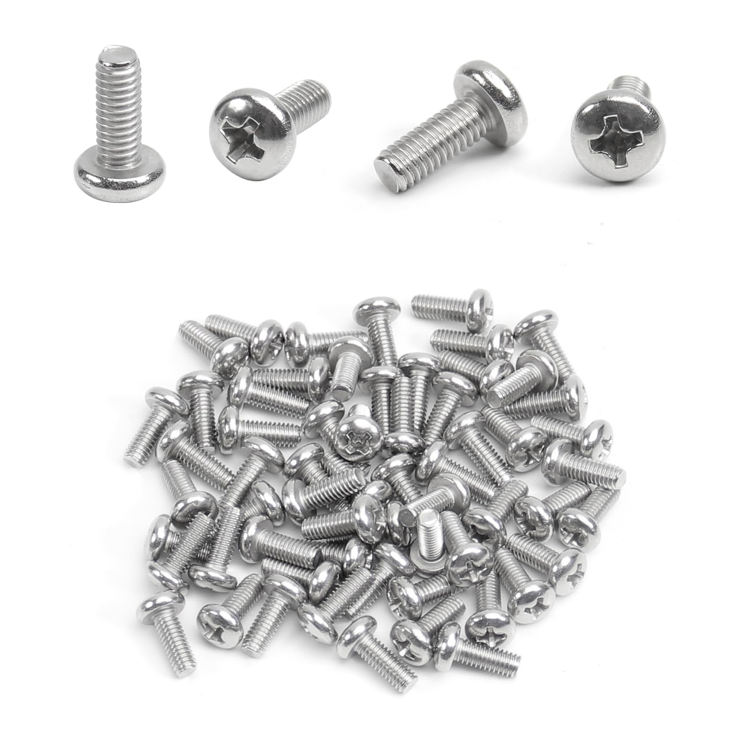 M4 Machine Screws - 30 Pack Stainless Steel -16