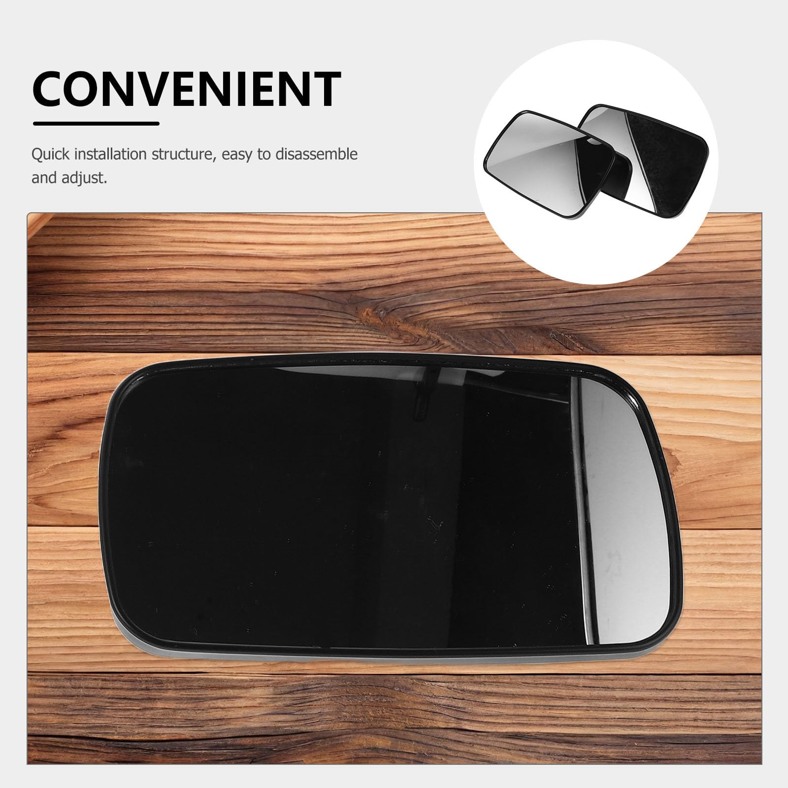 Specchio Retrovisore per Carrello Elevatore Nero 2 Pezzi | Camion e Rimorchi, Plastico e Vetro, Rivestimento Resistente alle Intemperie, Struttura Robusta