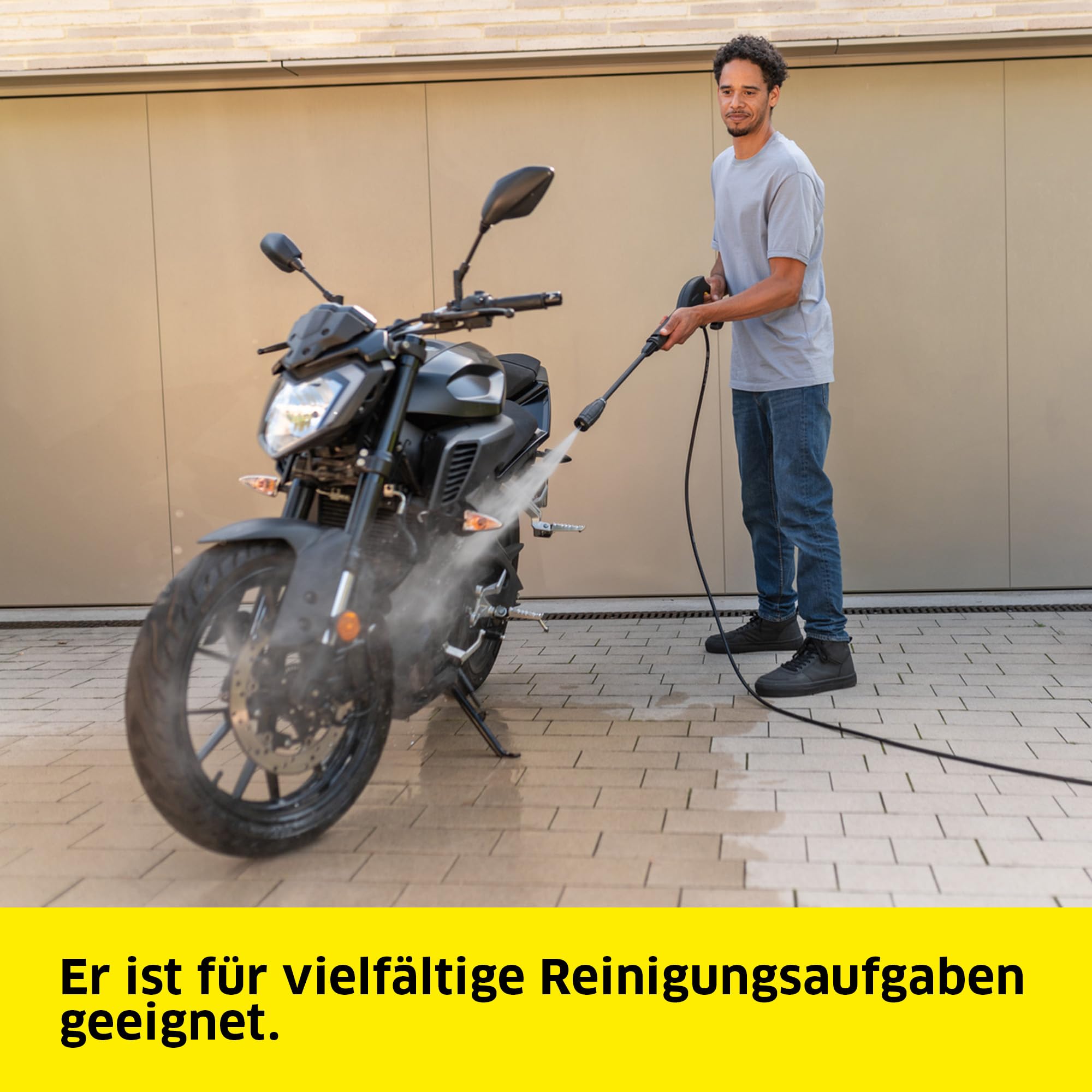 Kärcher Hochdruckreiniger K 3 FJ Home, Druck: max. 120 bar, Inkl. Schaumdüse für gut haftenden Schaum und höchste Schmutzlösekraft & HomeKit, gelb