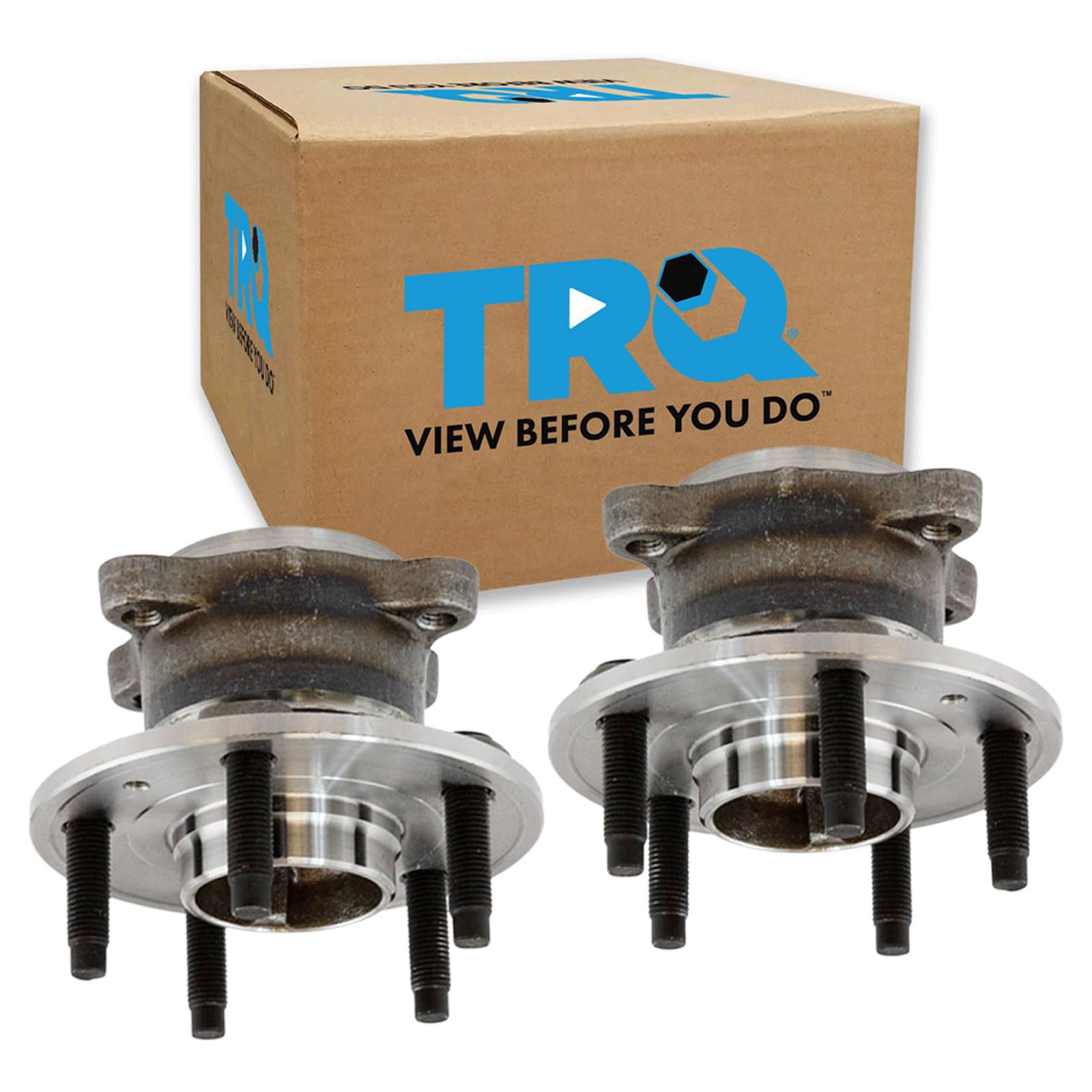 TRQ Rear Left and Right Wheel Bearing and Hub Assembly Set 2 Piece