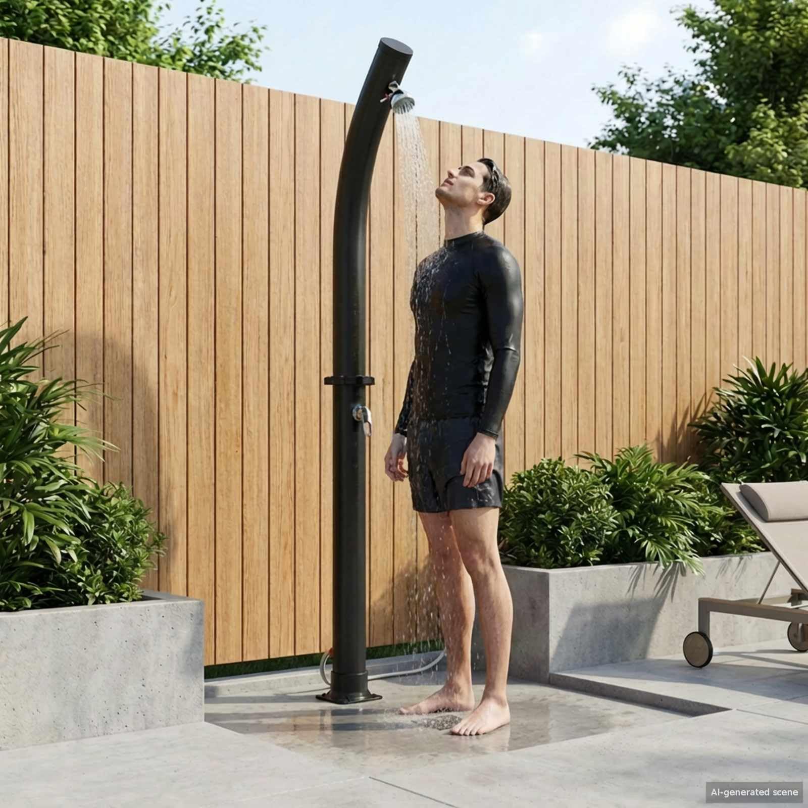 vidaXL Prysznic solarny z głowicą prysznica 20 l PVC, ABS, Stop cynku
