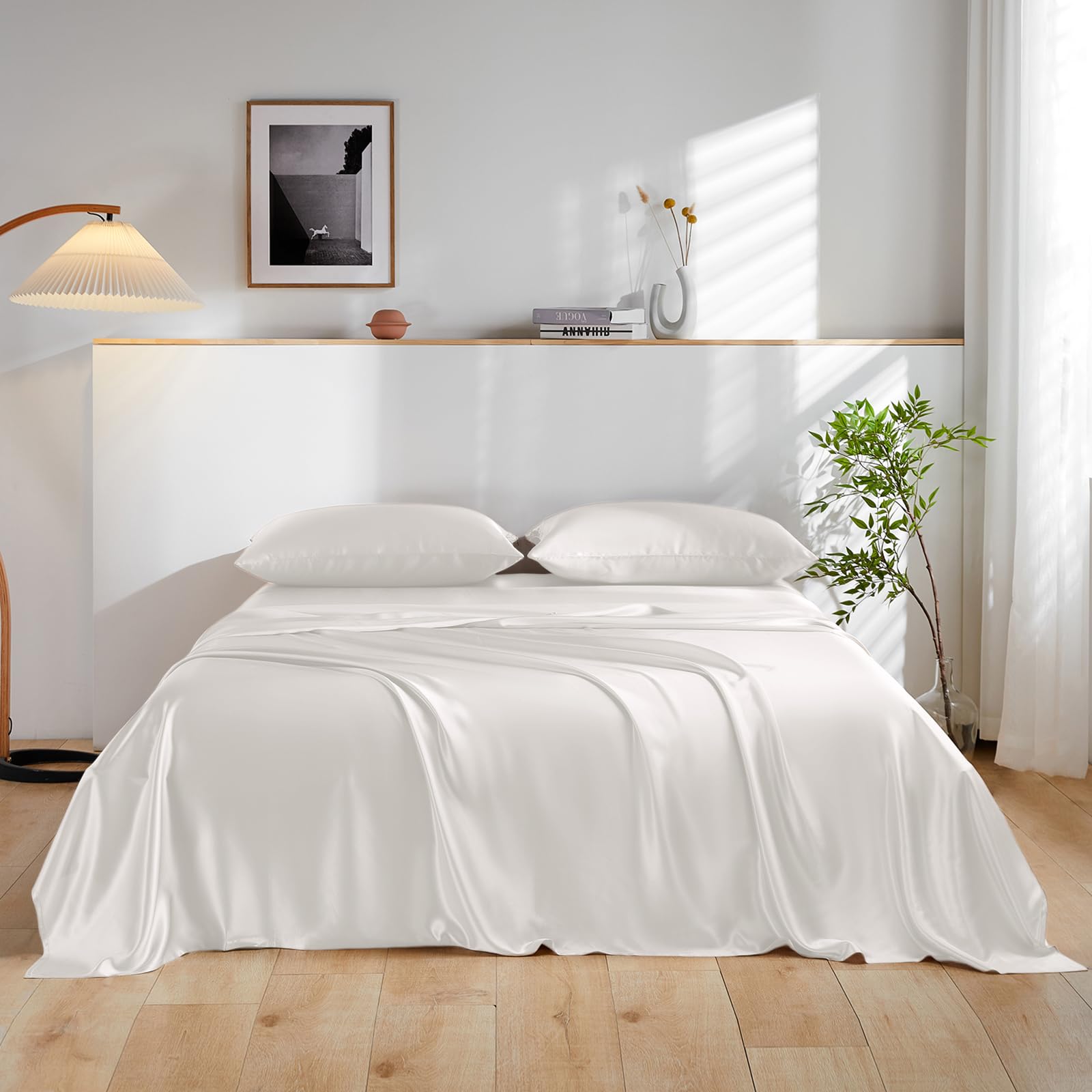 Amazon.com: THXSILK 100% Mulberry Silk Bed Sheets Set - 4pcs Pure