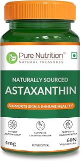 Pure Nutrition Astaxanthin 4mg | Powerful Antioxidant Supplement for Skin, Eye, Heart & Immune Wellness | Supports Cellula... Price In India