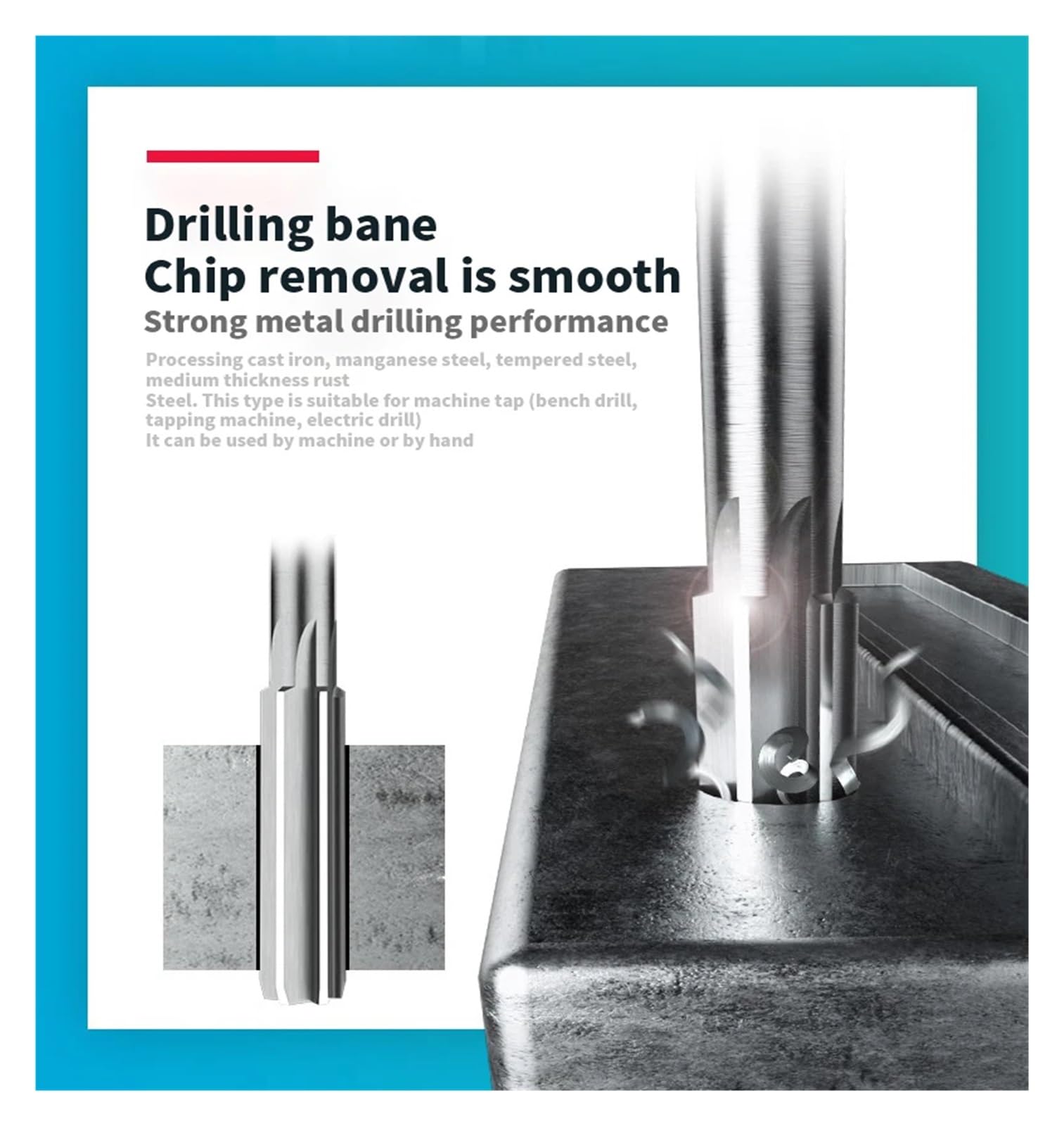 1 Stücke 7,1mm 7,2mm 7,3mm 7,4mm-9,9mm High Speed ​​Stee HSS H7 Maschine Reibahle Set Zylinderschaft Fräsen Chucking Cutter Werkzeug(9.7mm)