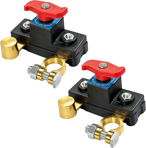 2 Pièces Coupe Circuit Batterie Voiture 12V-24V Smiluna