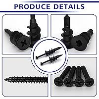 Vista 3 de Anclajes para paneles de yeso autoperforantes de pared huecos con tornillos, no requiere preparación de agujeros previos, plástico de nailon, 0.531