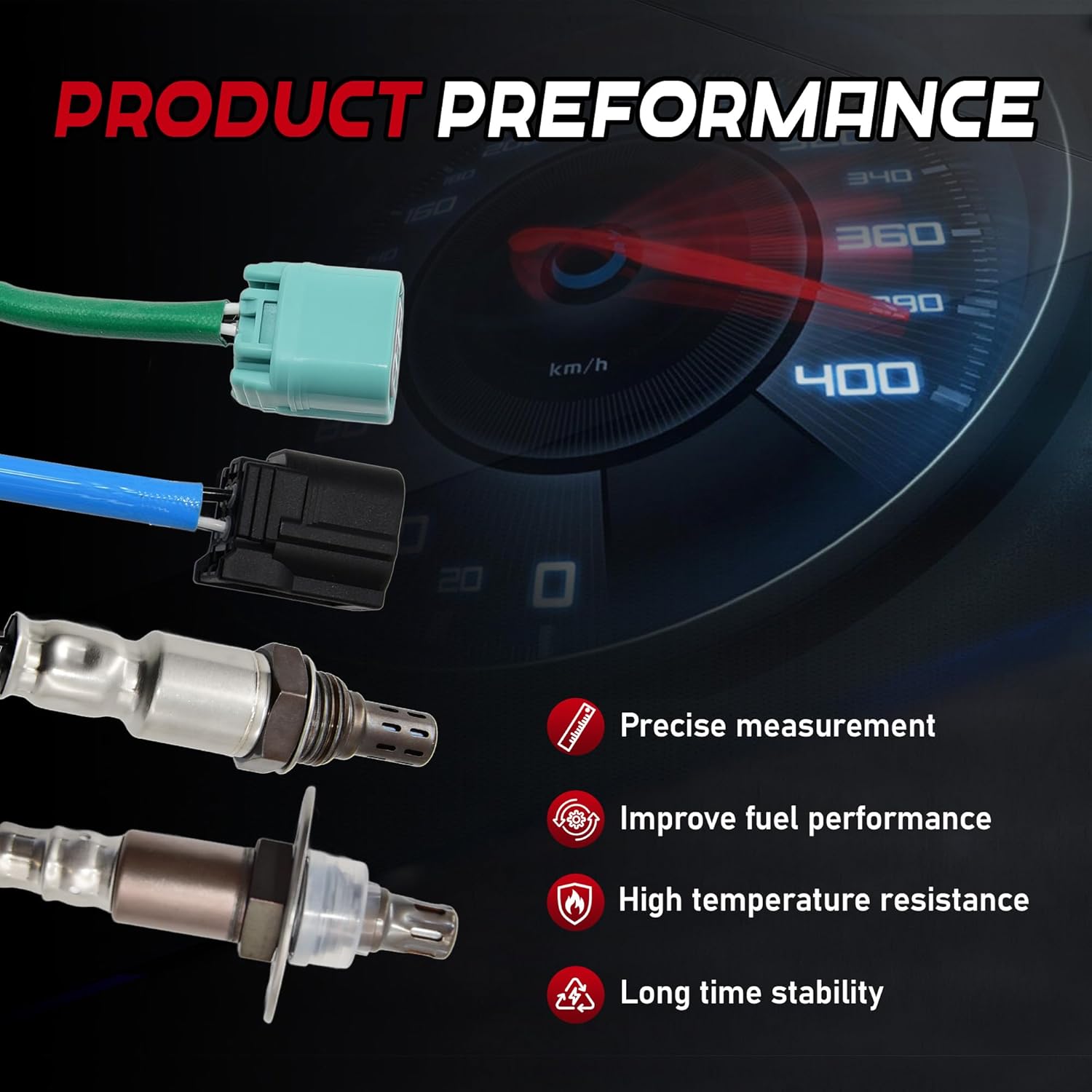 2Pcs Oxygen Sensors Upstream 234-9062 & Downstream 234-4359 Compatible for 2007-2009 Honda CR-V [2.4L L4] Only
