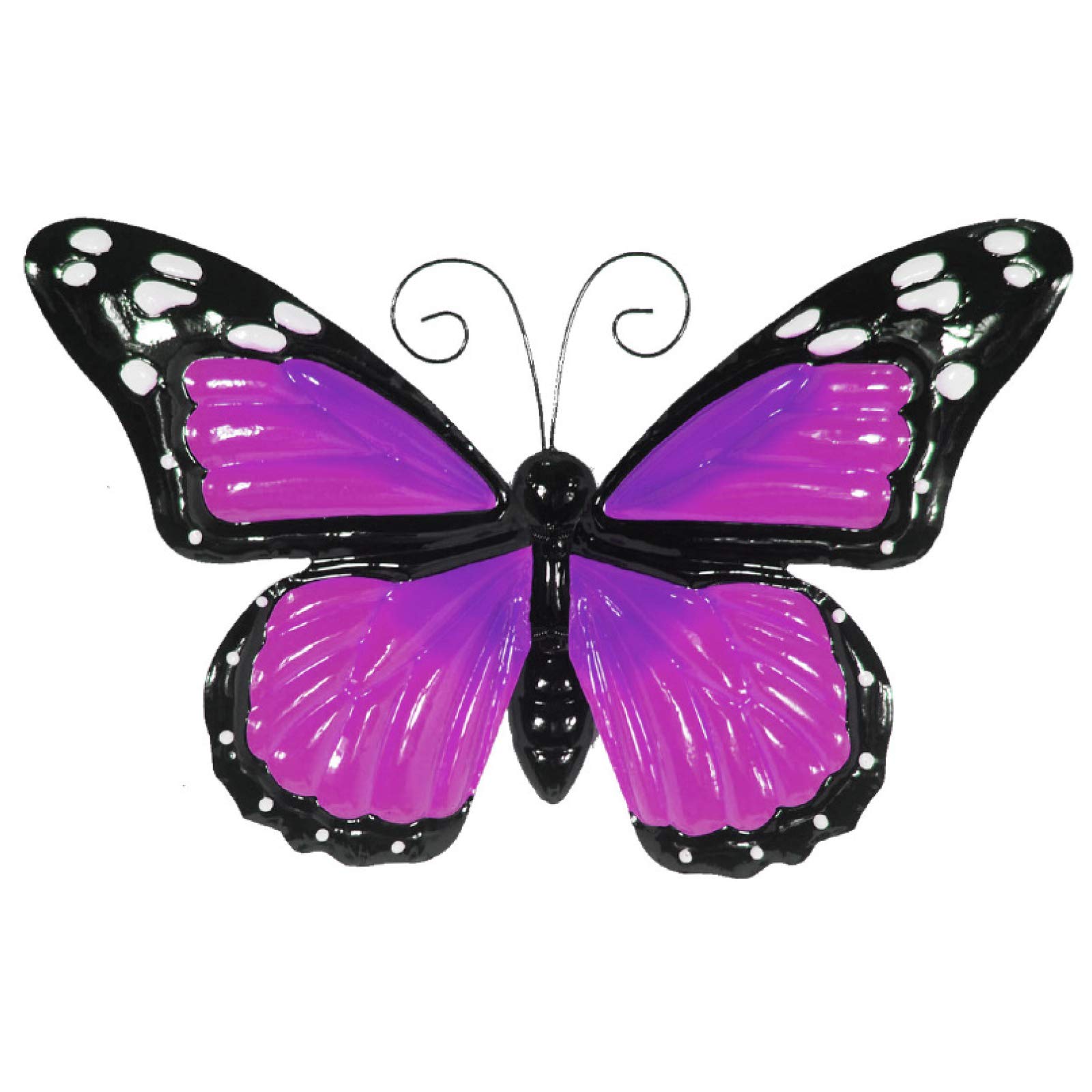 Primus Home & Garden Purple No.pa2302 Large Metal Butterfly With Flapping Wings
