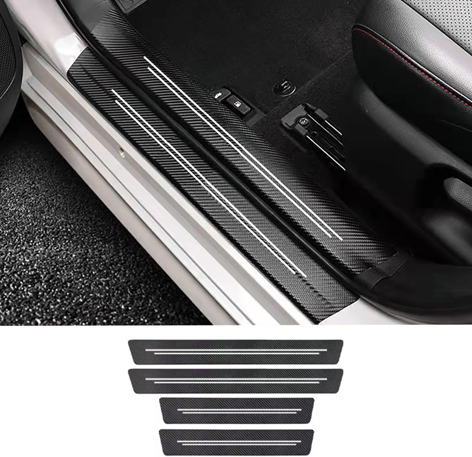 Door sill Protector, Door sill Scratch Protection (for All car Models) Door sill Protector（4PC）