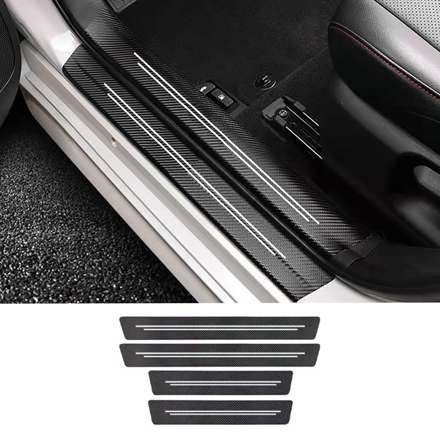 Door sill Protector, Door sill Scratch Protection (for All car Models) Door sill Protector（4PC）