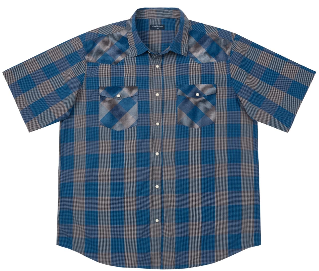 Big and Tall Western Pearl Snap Shirts for Men Cotton Short Sleeve Cowboy Plaid Casual Relaxed Fit XXL-6XL Tall