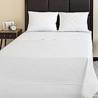 Vista 5 de Superity Linen Sábana encimera tamaño individual para cama, 100% algodón, duradera y cómoda con 200 hilos, suave, transpirable y acogedora (66 x 96)