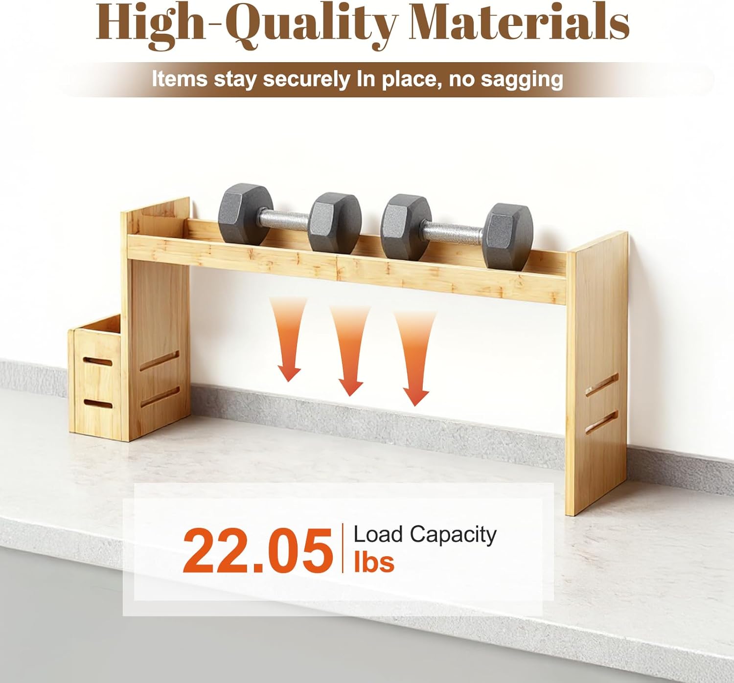 31インチ 竹製ストーブラック コンロの上用 キッチンバンブースパイスラック 最大50ポンドまで支えます スパイスや台所用品を収納で