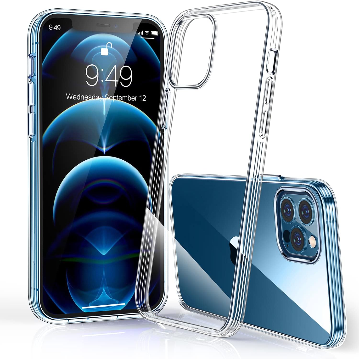 Humixx 𝟮𝟬𝟮𝟮 𝗨𝗽𝗴𝗿𝗮𝗱𝗲𝗱 for iPhone 12 Pro Max Case with PC Back & TPU Edge, [20X Anti-Yellowing] [Military Grade Shockproof], Slim Thin Protective Case for iPhone 12 Pro Max Cover 6.7''