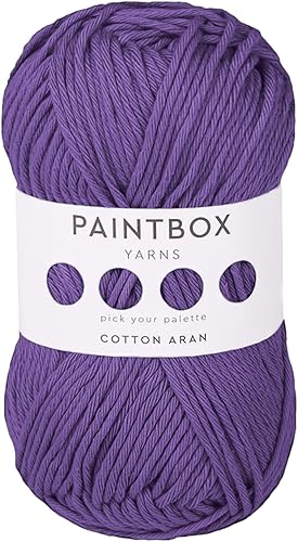 Miniatura 49 de Paintbox Yarns Hilo Aran 100% Algodón 1.76oz (50g), 93 Yardas (85m) - Lana Peinada Vino Tinto para Ganchillo o Tejer - Suave, Ligero para Suéteres